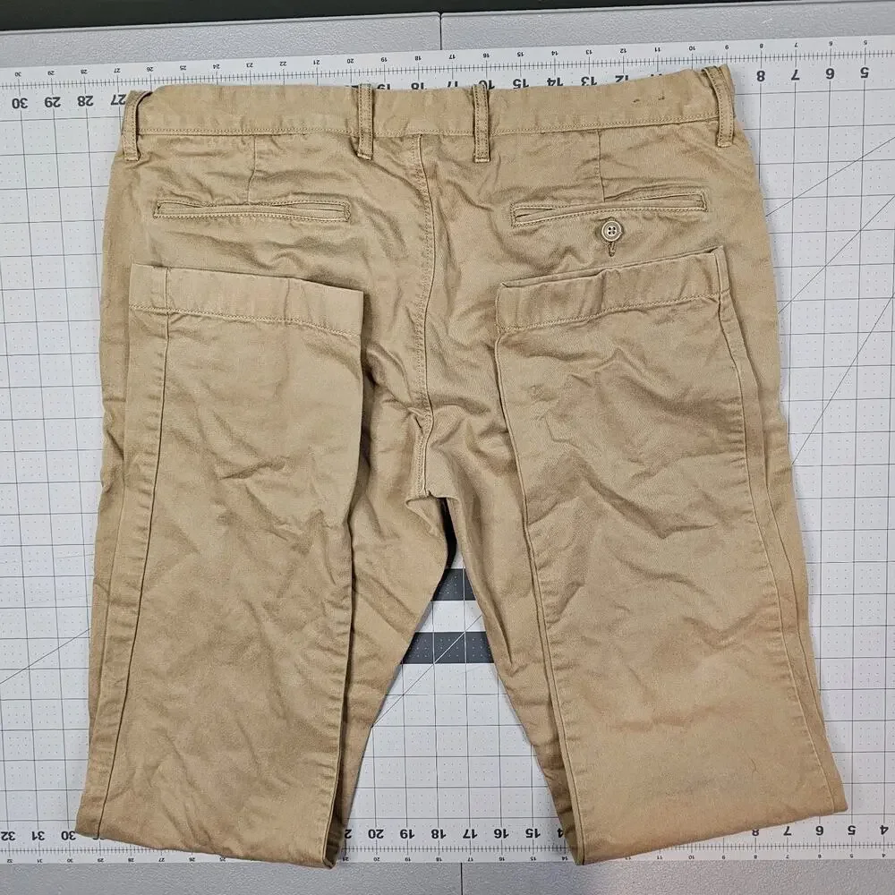 J Crew 484 Pants Mens 36x34 Tan Khaki Broken In Chino Slim Preppy Academia Read